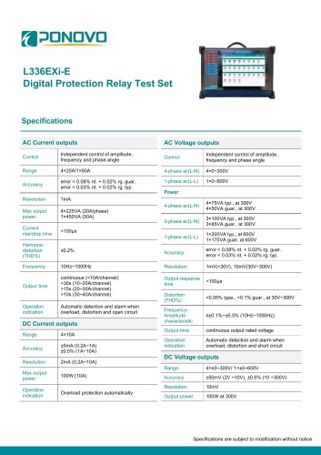 L336EXi-E SUPER-LIGHT Digital Protection Relay Test Set