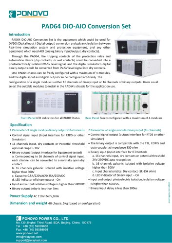 PAD64 DIO-AIO Conversion Set For Conventional Power Amplifier Brochure_EN_2022 V2