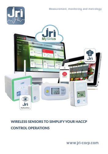 JRI MySirius : Wireless sensors to simplify your HACCP control operations