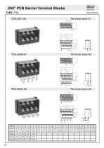 .375" Dual Level PCB Barrier Terminal Blocks - TD4 - 2