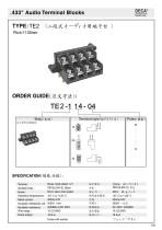 .433" Audio Terminal Blocks - TE2 - 1