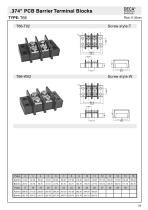 .433" Double Row Barrier Terminal Blocks - T66 - 2