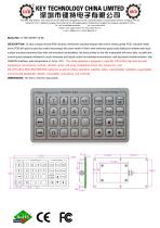 Industrial membrane keypad K-TEK-D83KP-32-ML