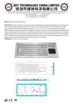 Industrial metal keyboard K-TEK-A361-RTP-FN-DWP data sheet-1
