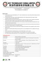 Industrial metal keyboard K-TEK-A361-RTP-FN-DWP data sheet-2
