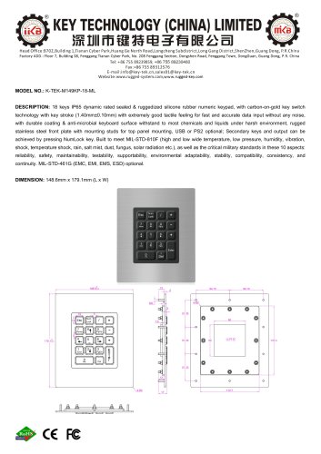 K-TEK-M149KP-18-ML