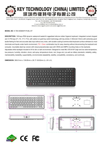 K-TEK-M366KP-FN-BL-DT