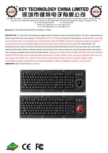 mechanical keyboard K-TEK-M503-50-MTB-AVR-KP-FN-MA-BL-151B-BT