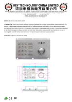 Metal Keypad With Trackball K-TEK-B196-38-MTB-60-KP-1