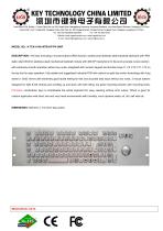 Panel mount metal keyboard K-TEK-A19U-MTB-KP-FN-DWP-1