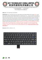 Scissor switch keyboard K-TEK-V285-FN-BL-FC-SC-DM-DWP-1