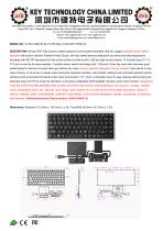 Scissors Switch Keyboard K-TEK-V296-FN-BL-FC-PR-ANA-151B-DWP+TP85+2K-1