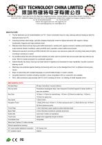 stainless steel keyboard K-TEK-A392TP-FN-DWP data sheet-2