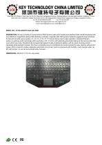 Stainless steel military keyboard K-TEK-A285TP-FN-BL-ML-DWP-1