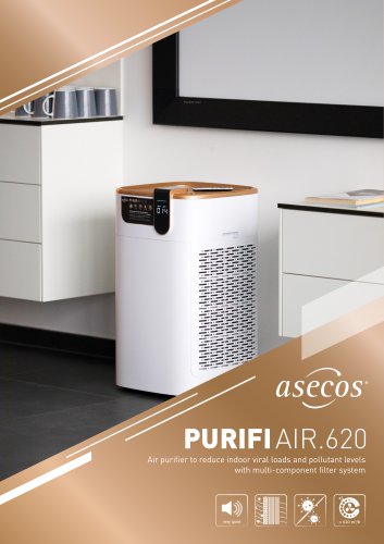 Air purifier PURIFIAIR.620 - to reduce indoor viral loads and pollutant levels