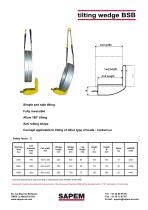 THE RSB SYSTEM AND BSB TILTING WEDGE CATALOGUE - 7