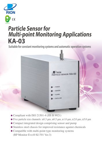 Particle Sensor for Multi-point Monitoring Applications KA-03