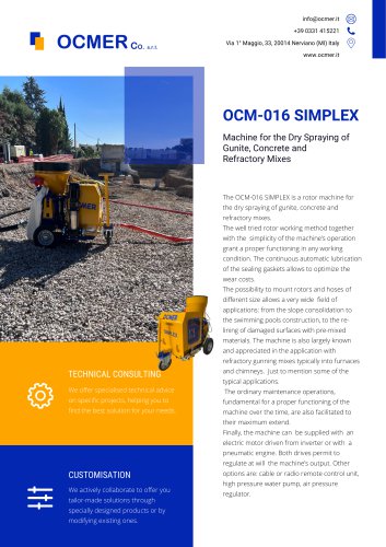 OCM-016 SIMPLEX