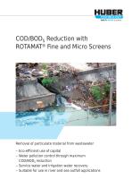 COD/BOD Reduction with ROTAMAT® Fine and Micro Screens