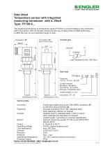Temperatur sensor with integrated measuring transducer PT100-6-1