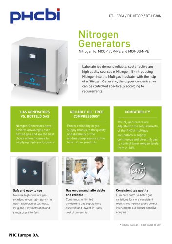 DT-HF30A / DT-HF30P / DT-HF30N - Nitrogen Generators