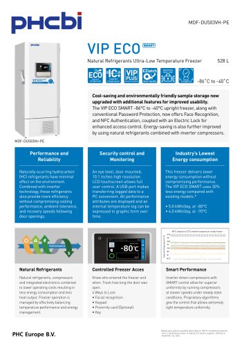 MDF-DU503VH-PE - VIP SMART ULT Freezers (-86°C)