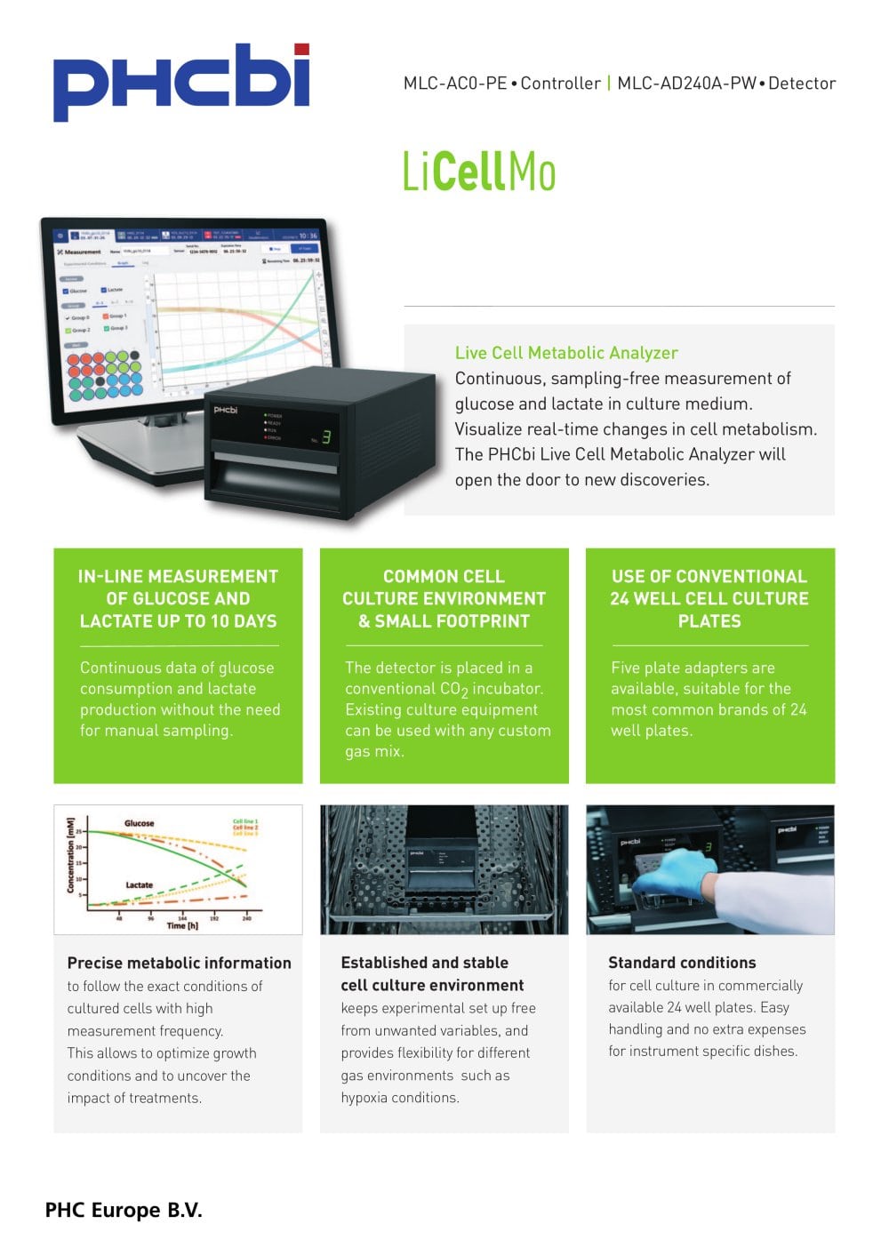 MLC-AC0-PE &bull;Controller | MLC-AD240A-PW &bull;Detector - LiCellMo - PHC Europe B.V. / PHCbi