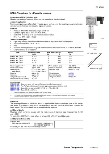 Transducer for differential pressure