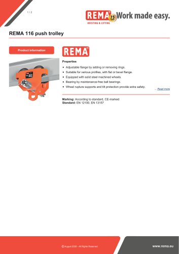 REMA 116 push trolley