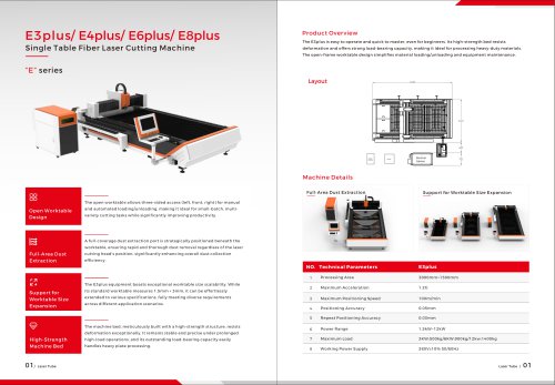 Golden Laser Open Type Laser Cutting Machine E3plus for Plate 