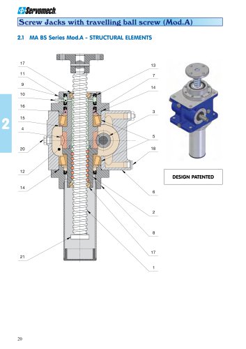 Screw Jacks with travelling ball screw (Mod.A)