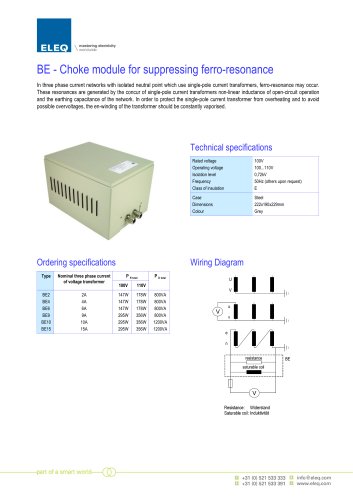 ELEQ Choke module for supressing ferro-resonance