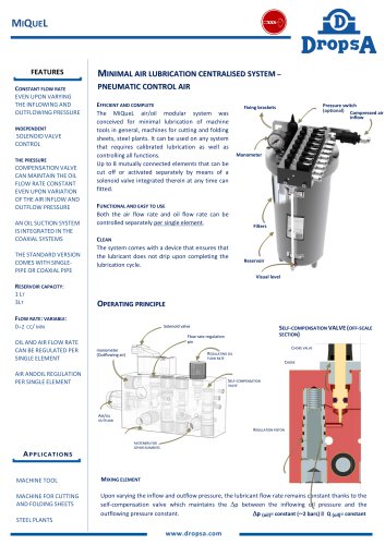 A MODULAR COMPACT AIR/OIL FOR WITH PNEUMATIC CONTROL