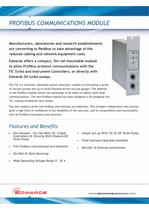 Profibus Communications Module Datasheet - 1