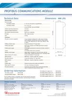 Profibus Communications Module Datasheet - 2