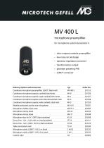MV 400 L microphone preamplifier for microphone system Generation 4