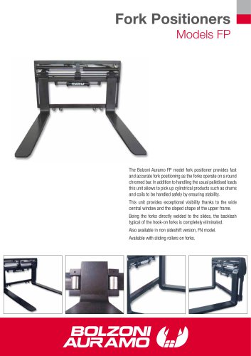 Fork Positioner with forks - Model FP