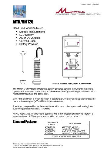 Hand held Vibration Monitor MTN/VM120