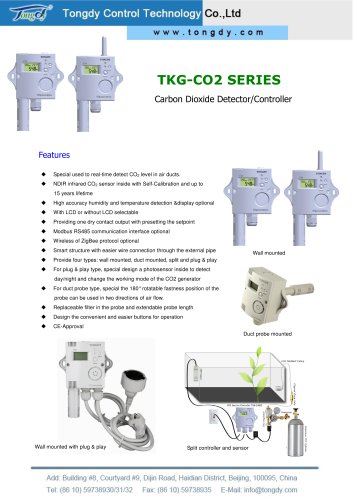 TKG-CO2 series CO2 controller with adown probe //Tongdy