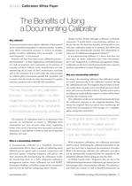 White Paper- The Benefits of Using a Documenting Calibrator - 2