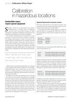 White Paper- Calibration in Hazardous Locations -2
