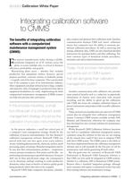 White Paper- Integrating Calibration Software to CMMS - 2