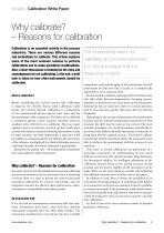 White Paper - Why calibrate? – Reasons for calibration - 2