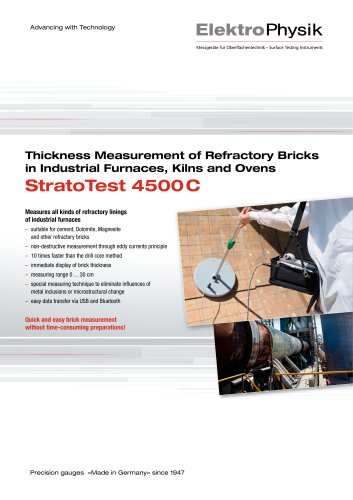 StratoTest 4500 C - thickness measurement of kiln linings