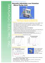 Manually Adjustable Low Pulsation Micro Pump Unit - 1