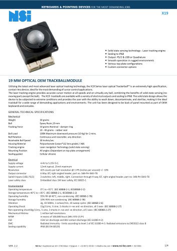 19 mm laser OEM trackball module
