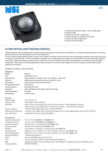 25 mm laser OEM trackball module