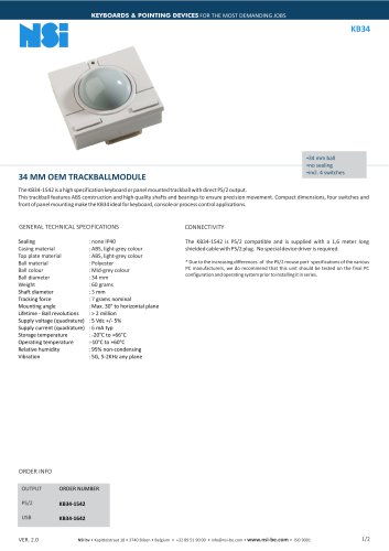 4-button OEM trackball module
