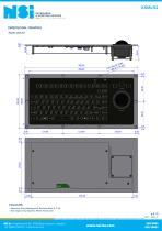 Backlit compact keyboard with trackball - panel mount-2