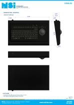 Backlit compact keyboard with trackball - panel mount-3